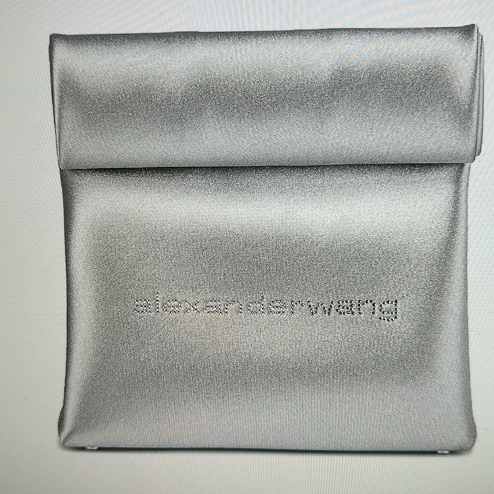 Alexander wang new crystal logo lunch bag clutch